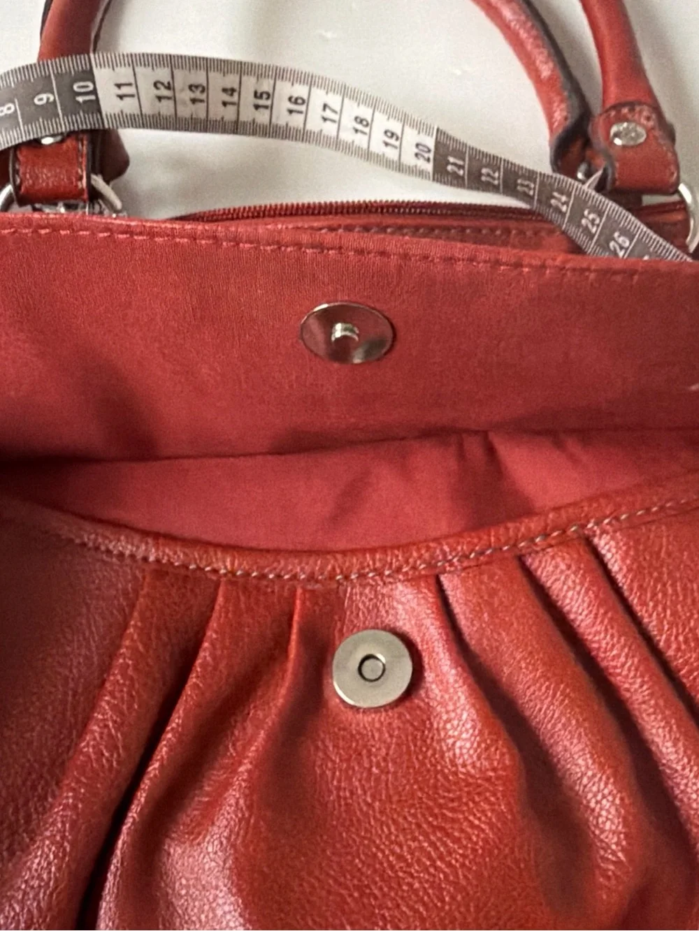 Relic Red Leather Shoulder Bag with Front Flap